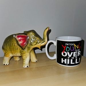 Free bundle item- Bone china elephant & mug